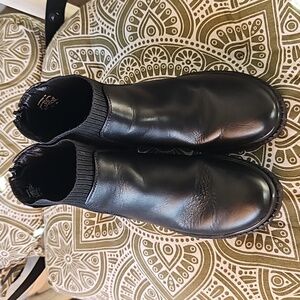 Steve Madden Girls Black Leather Boots